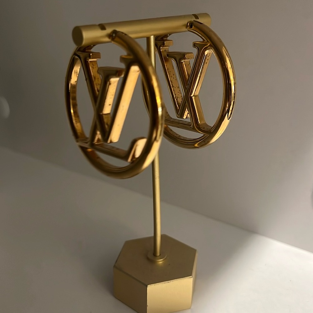 Louis Vuitton gold hoop earrings